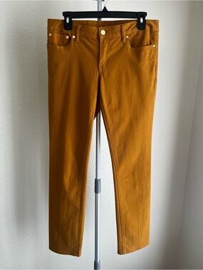 Tory Burch Ivy Super Skinny Jeans Mustard Size 29